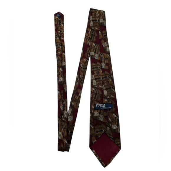 Polo by Ralph Lauren New York Cairo Print Silk Men's Neck Tie Size 4 x 59 - Picture 9 of 17